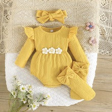 Yellow Twisted Jumpsuit Cute Set