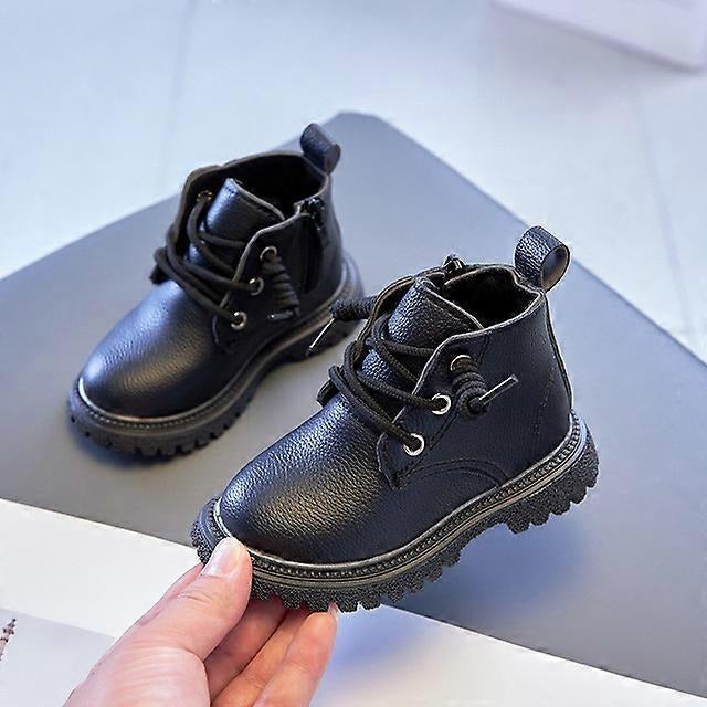 Kids Winter Leather Boots short ankle shoes for boys and girls in autumn and winter
