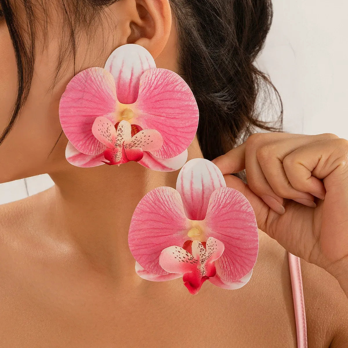 Butterfly orchid flower Necklace & Earring Set