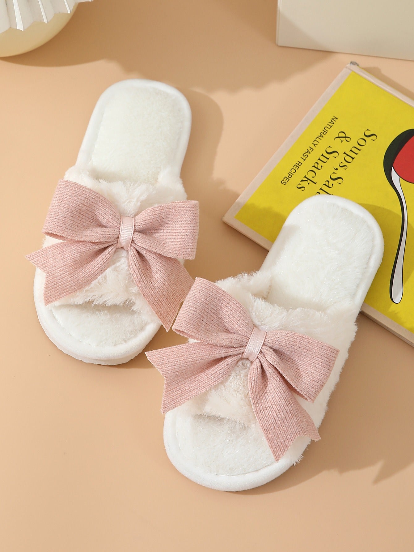 Home warm thick bottom non-slip open slippers for all seasons