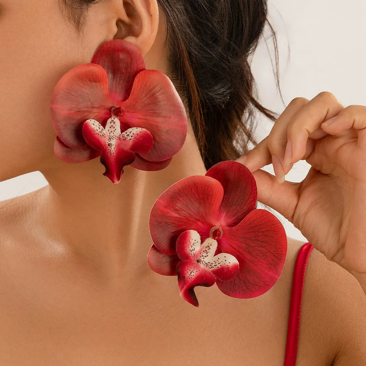 Butterfly orchid flower Necklace & Earring Set