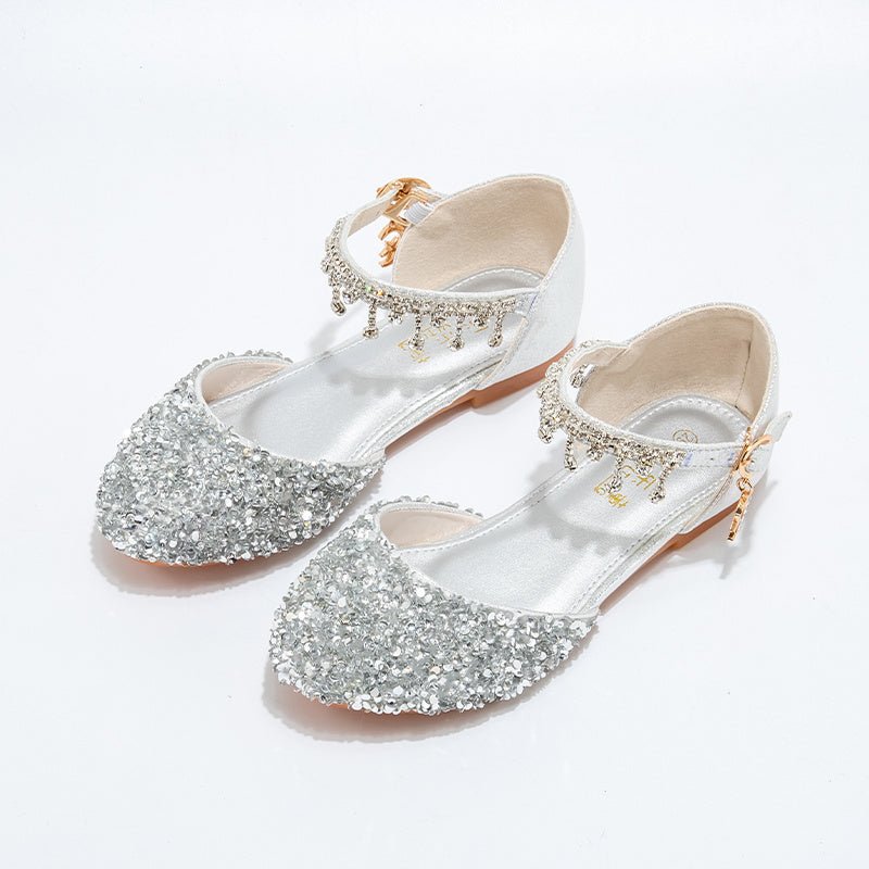 Little Girl Crystal Shoes Dress Shoes Children High Heels (Available) - Mom & Kids