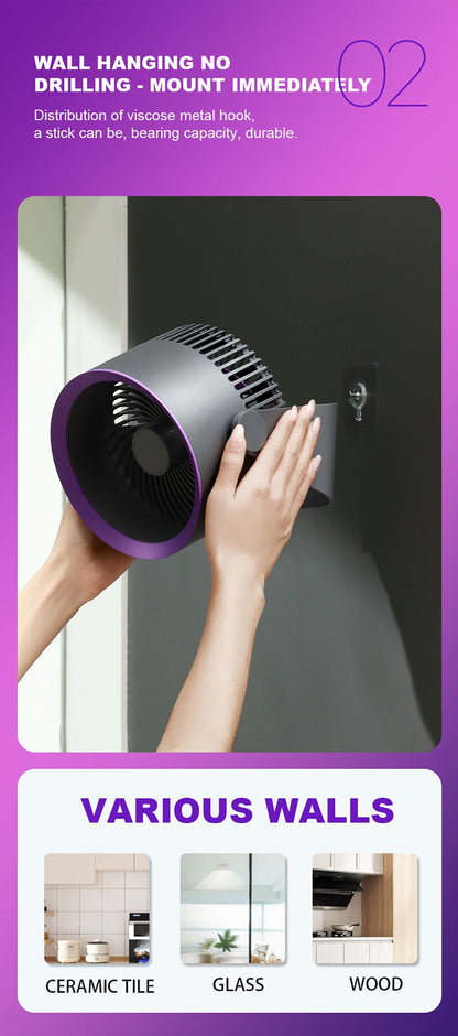 🪭 Multifunctional 360° Rotation Portable Rechargeable Air Cooling Circulating Fan!! ( Available )