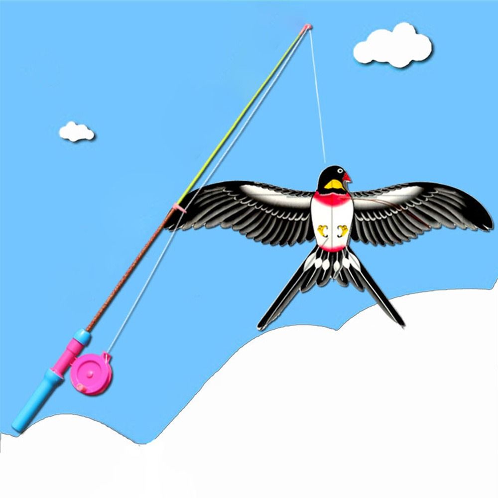 Dynamic Kite With Fishing Rod