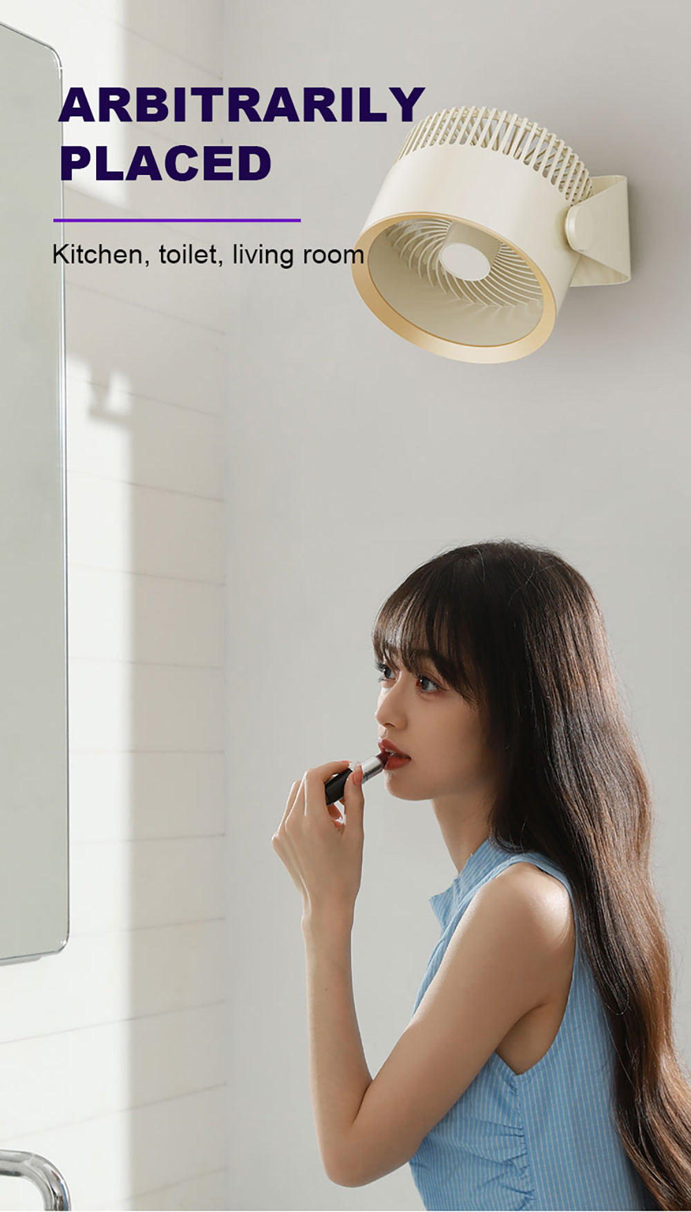 🪭 Multifunctional 360° Rotation Portable Rechargeable Air Cooling Circulating Fan!!