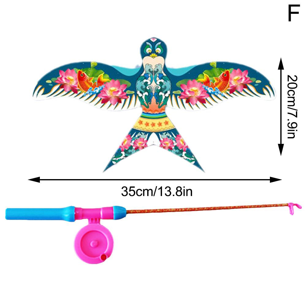 Dynamic Kite With Fishing Rod