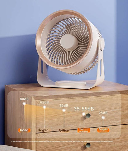 🪭 Multifunctional 360° Rotation Portable Rechargeable Air Cooling Circulating Fan!! ( Available )
