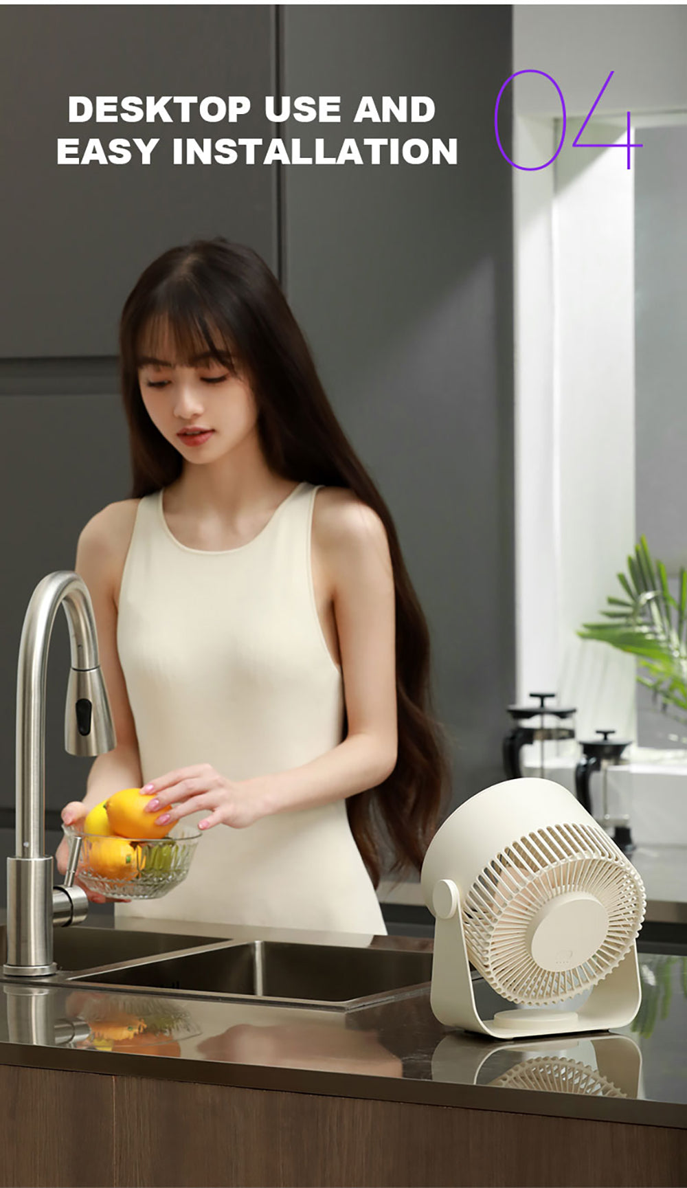 🪭 Multifunctional 360° Rotation Portable Rechargeable Air Cooling Circulating Fan!!
