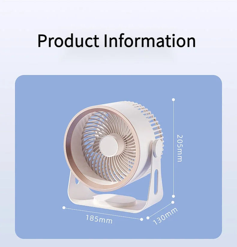 🪭 Multifunctional 360° Rotation Portable Rechargeable Air Cooling Circulating Fan!!